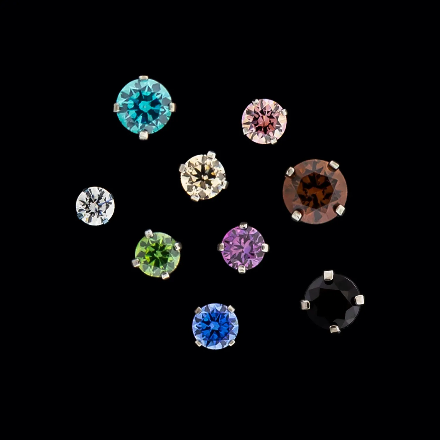 Prong Set Round Cut Premium Zirconia Threadless End