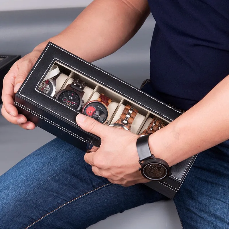 PU Leather Watch Display Box