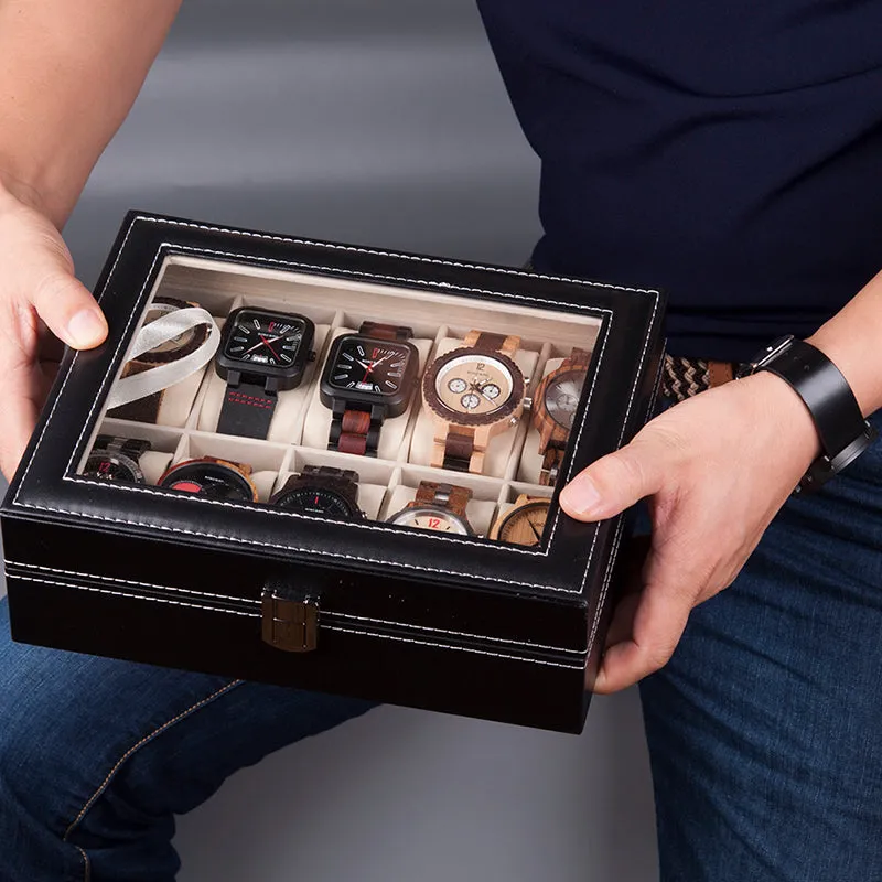 PU Leather Watch Display Box