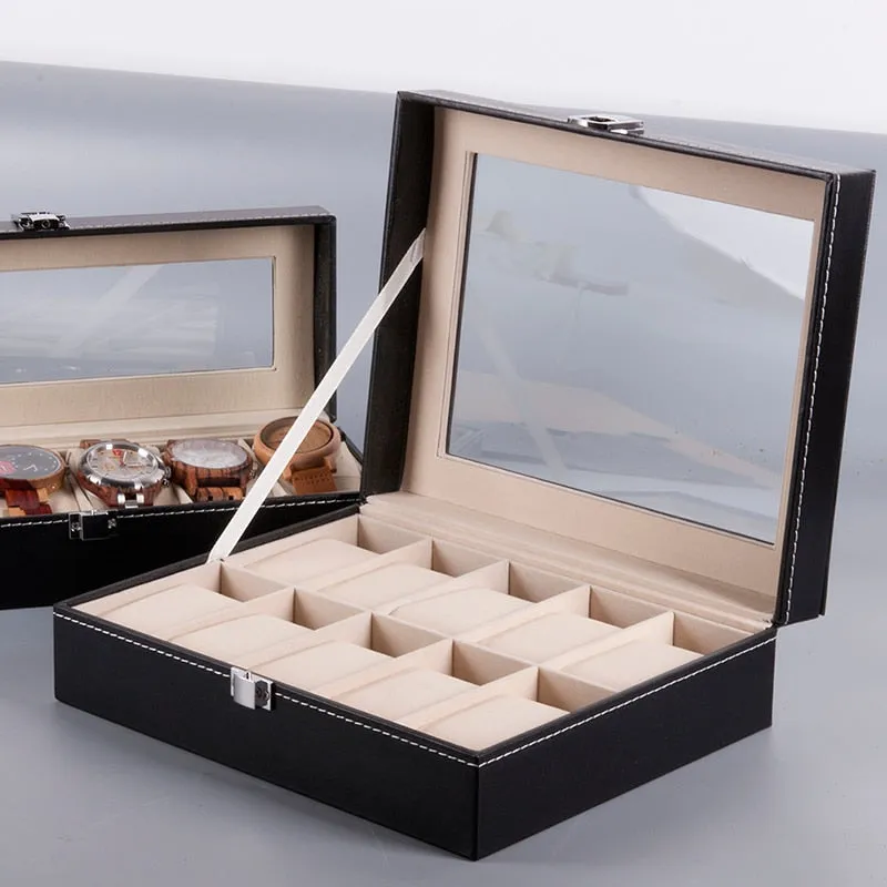 PU Leather Watch Display Box