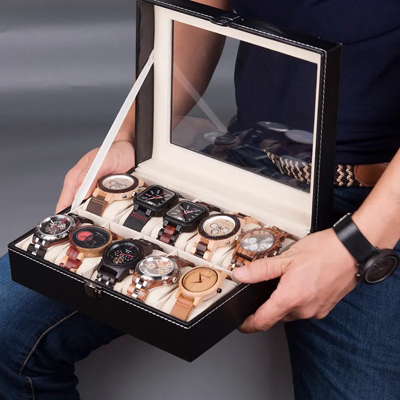 PU Leather Watch Display Box