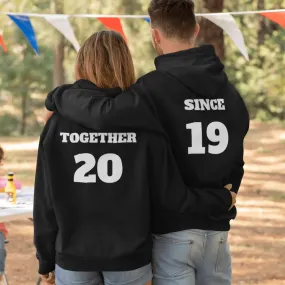 "Together Since" Custom Couple Hoodie