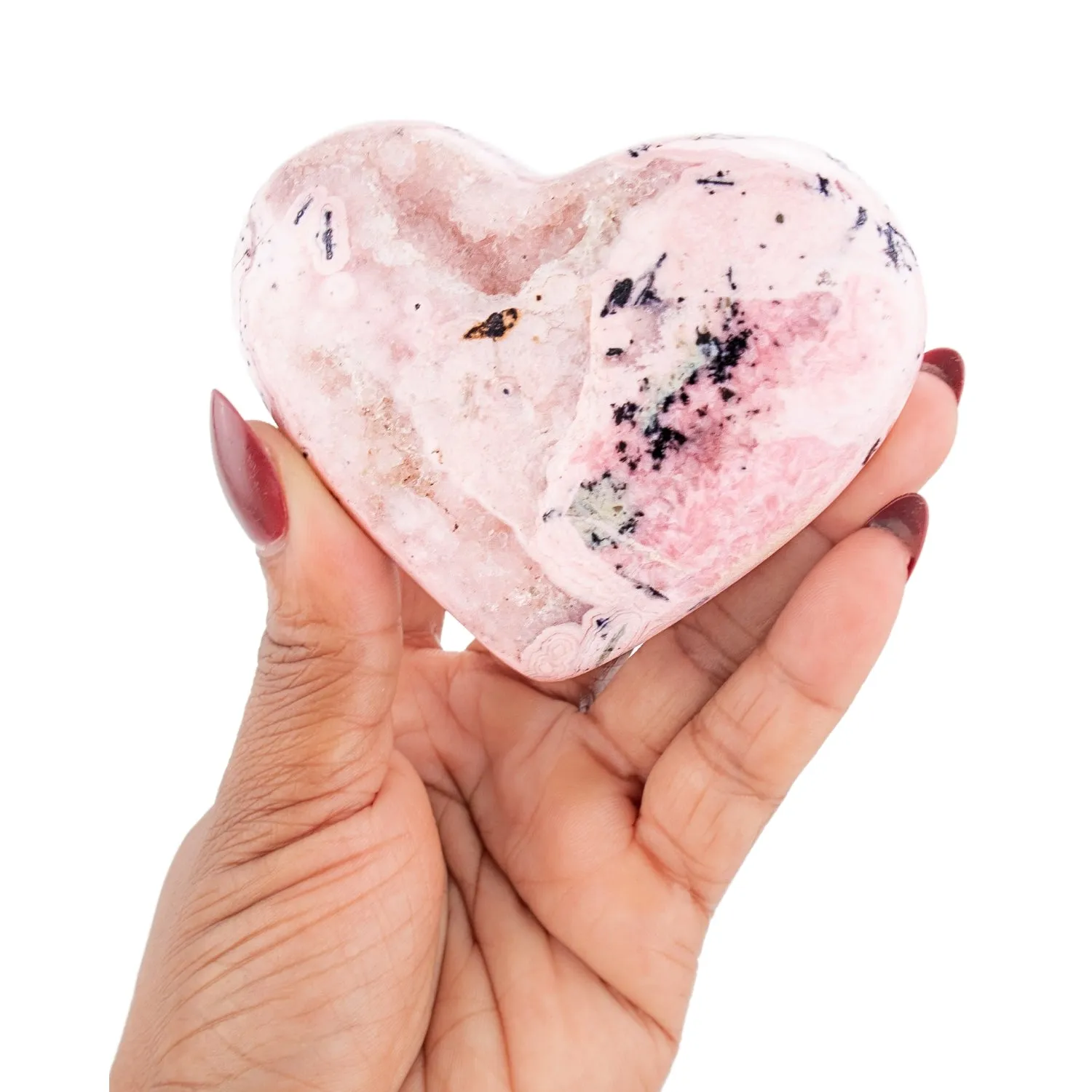 Rhodochrosite Heart