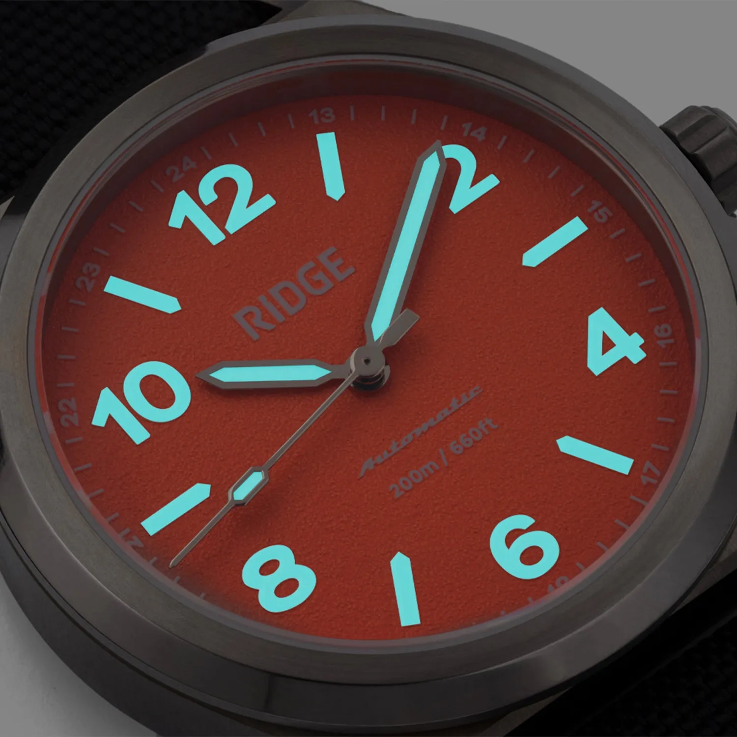 Ridge Titanium Field Watch 40mm - Basecamp Orange