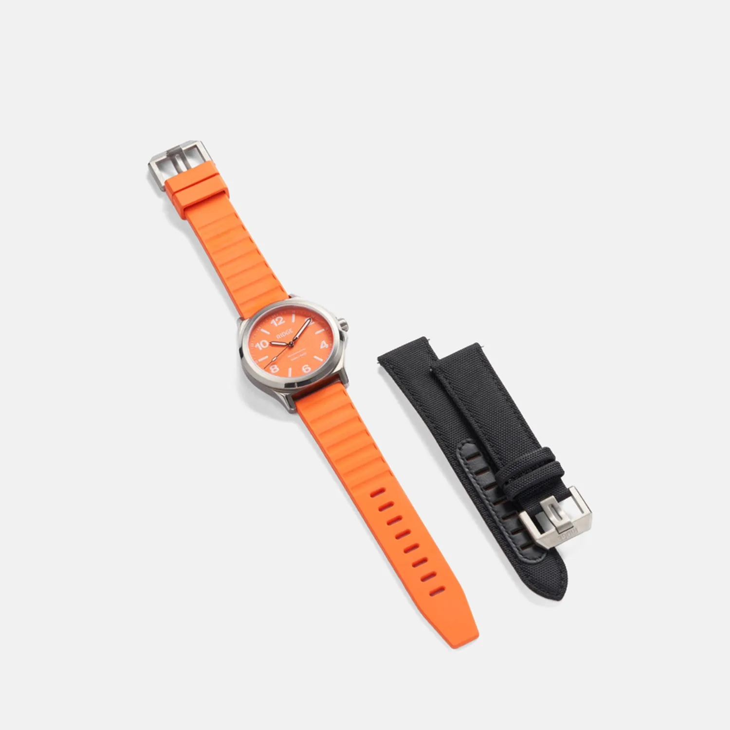 Ridge Titanium Field Watch 40mm - Basecamp Orange