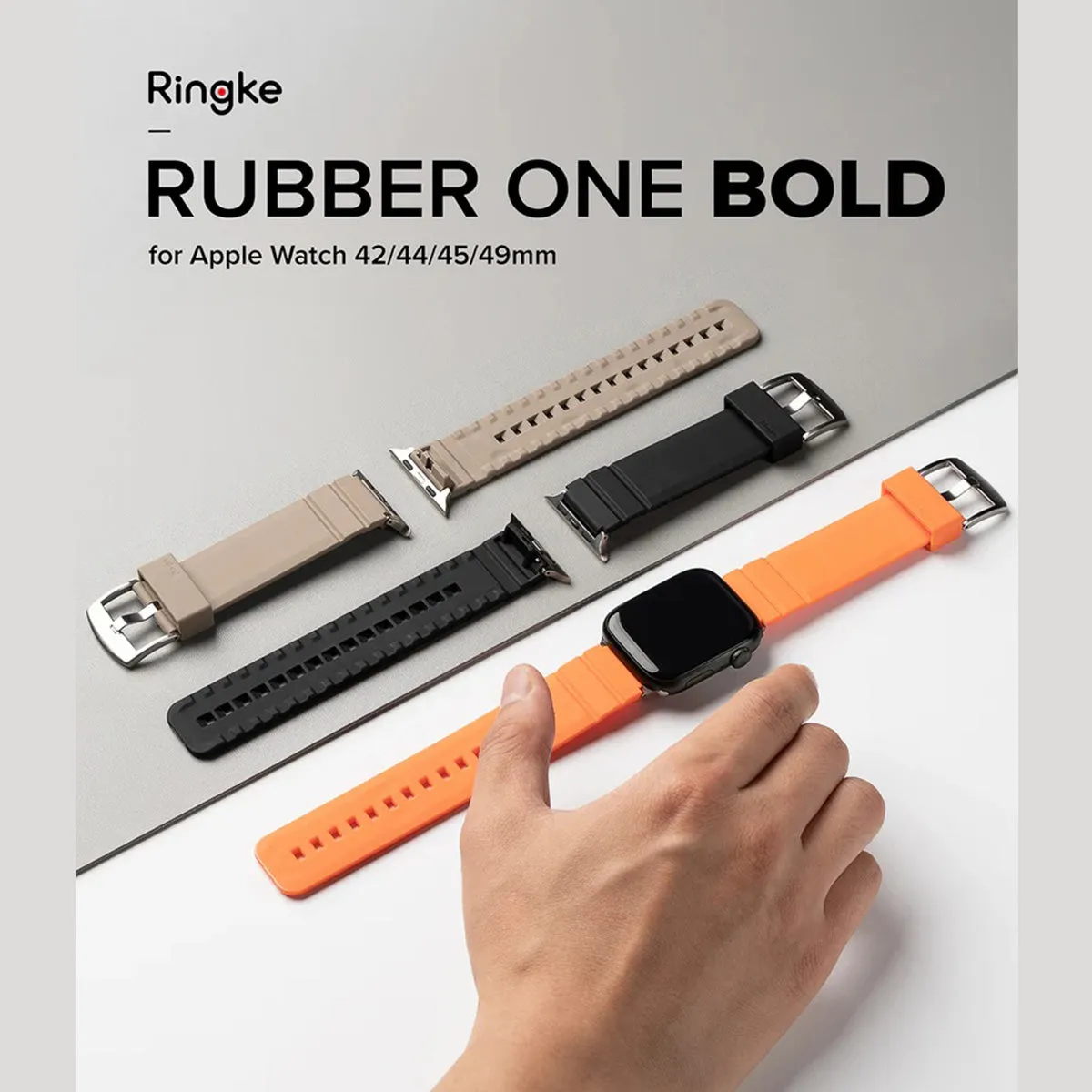 Ringke Rubber One Bold Apple Watch Band for Apple Watch (42/44/45/49mm)