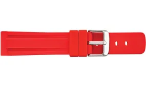 Silicone Red Heavy Sports Watch Strap