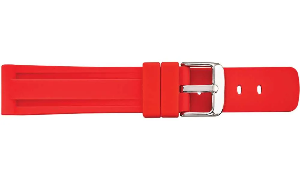 Silicone Red Heavy Sports Watch Strap