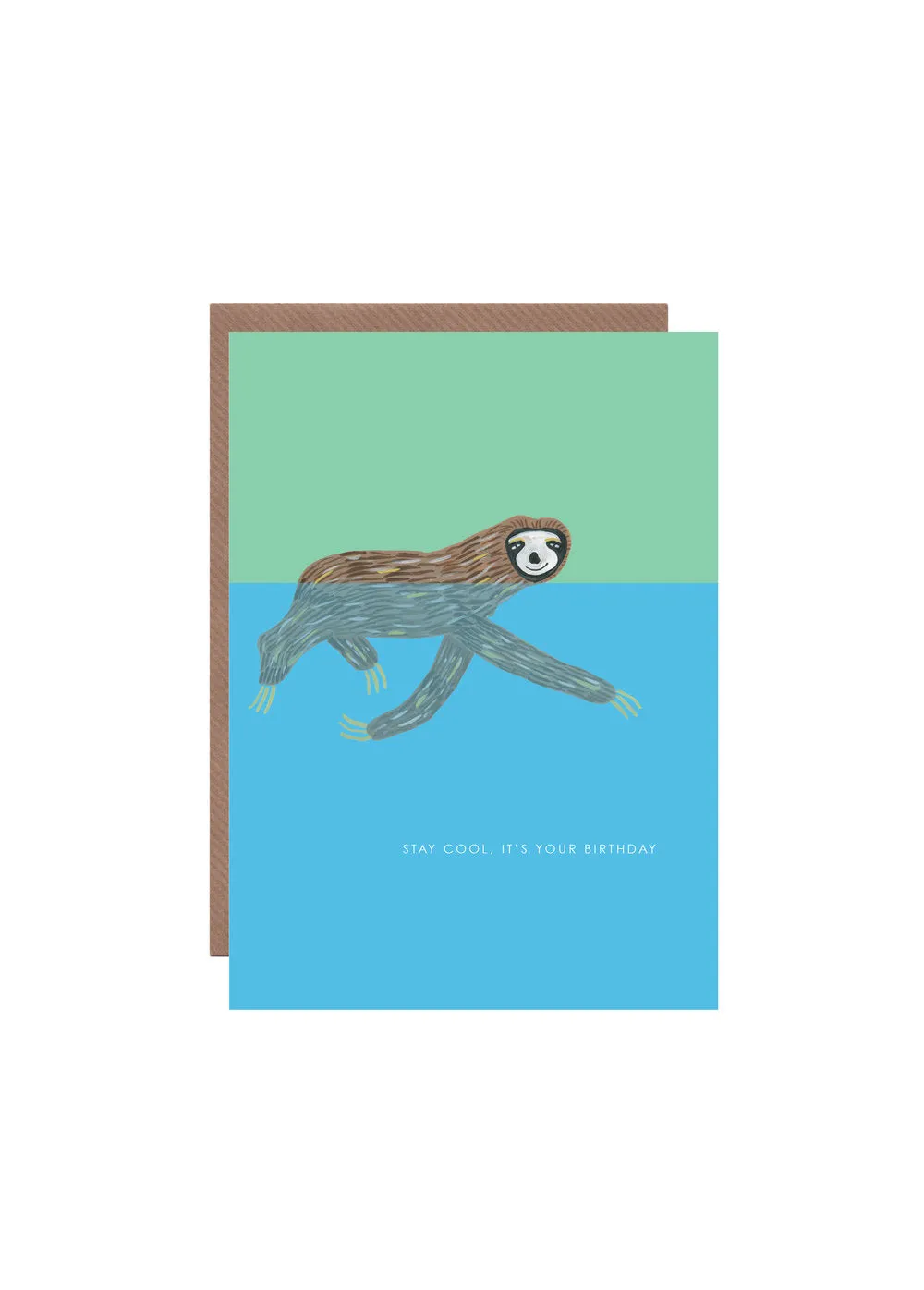  Sloth Swimming  Card