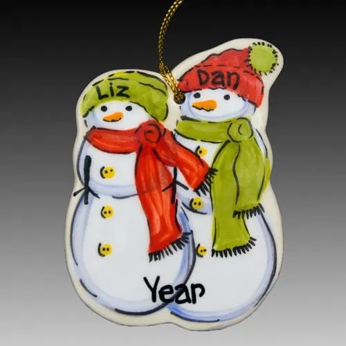 Snowman Couple Ornament