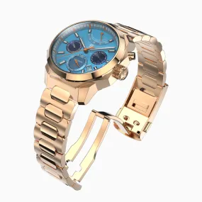 SOVRYGN Calendar Rose - Aqua Blue Watch