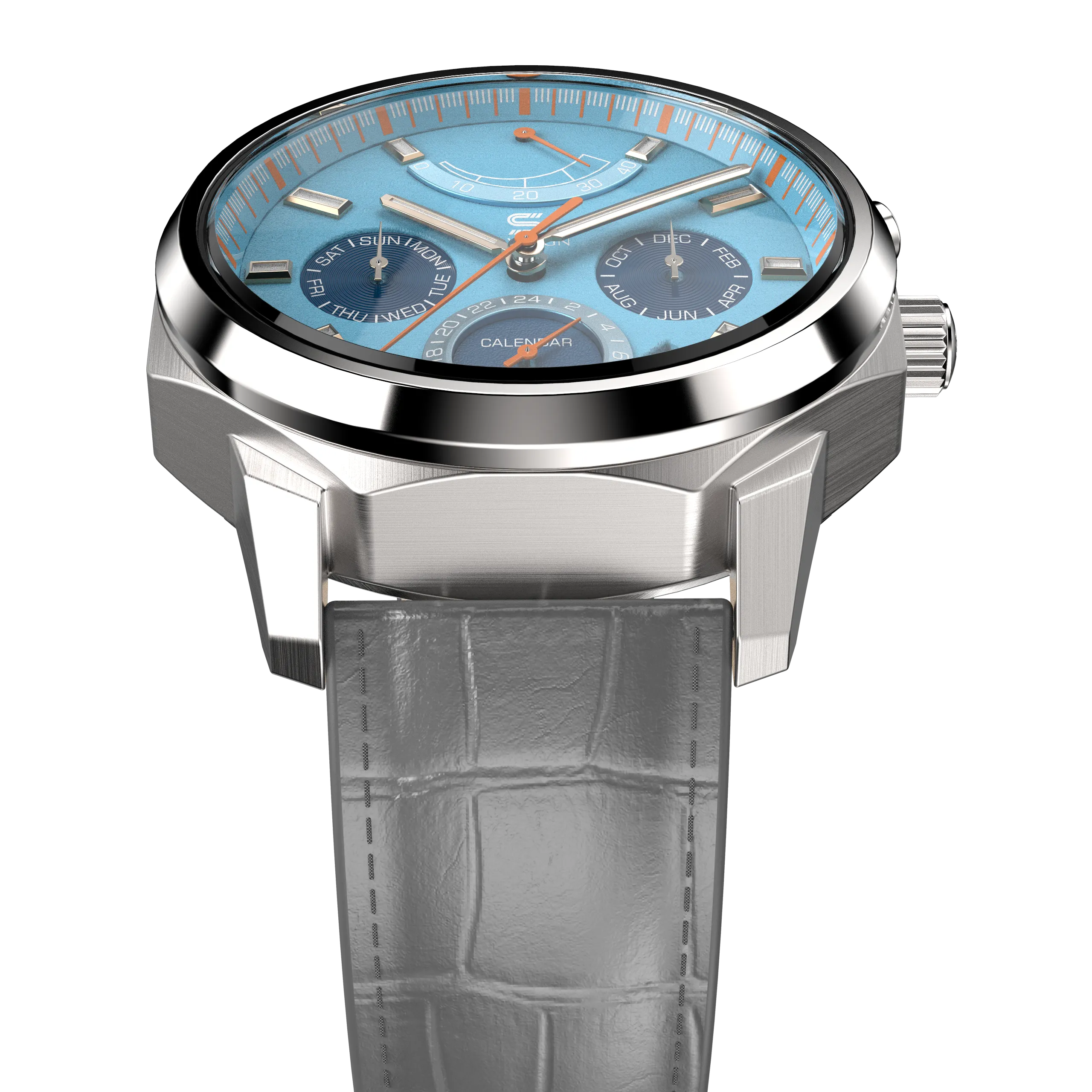 SOVRYGN Calendar Steel - Aqua Blue Watch