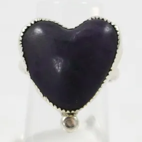 Sugilite Heart Ring