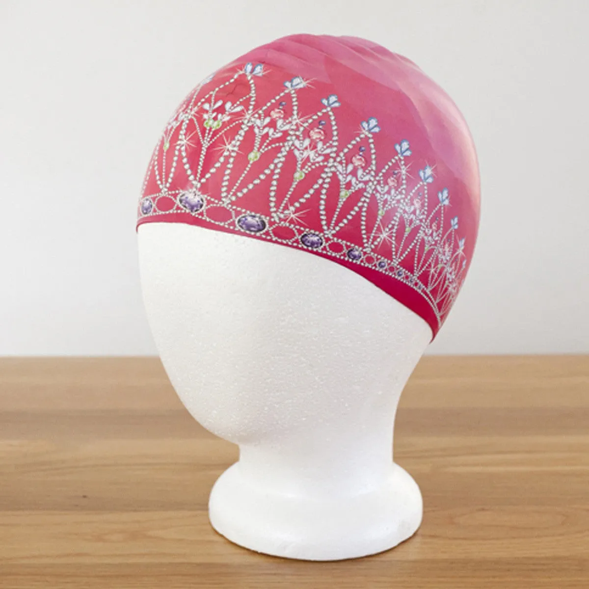 Swimming Cap | Royal Crown in Princess Pink (Silicone)