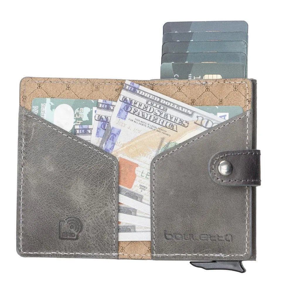 Terry Coin Leather Mechanical Card Holder