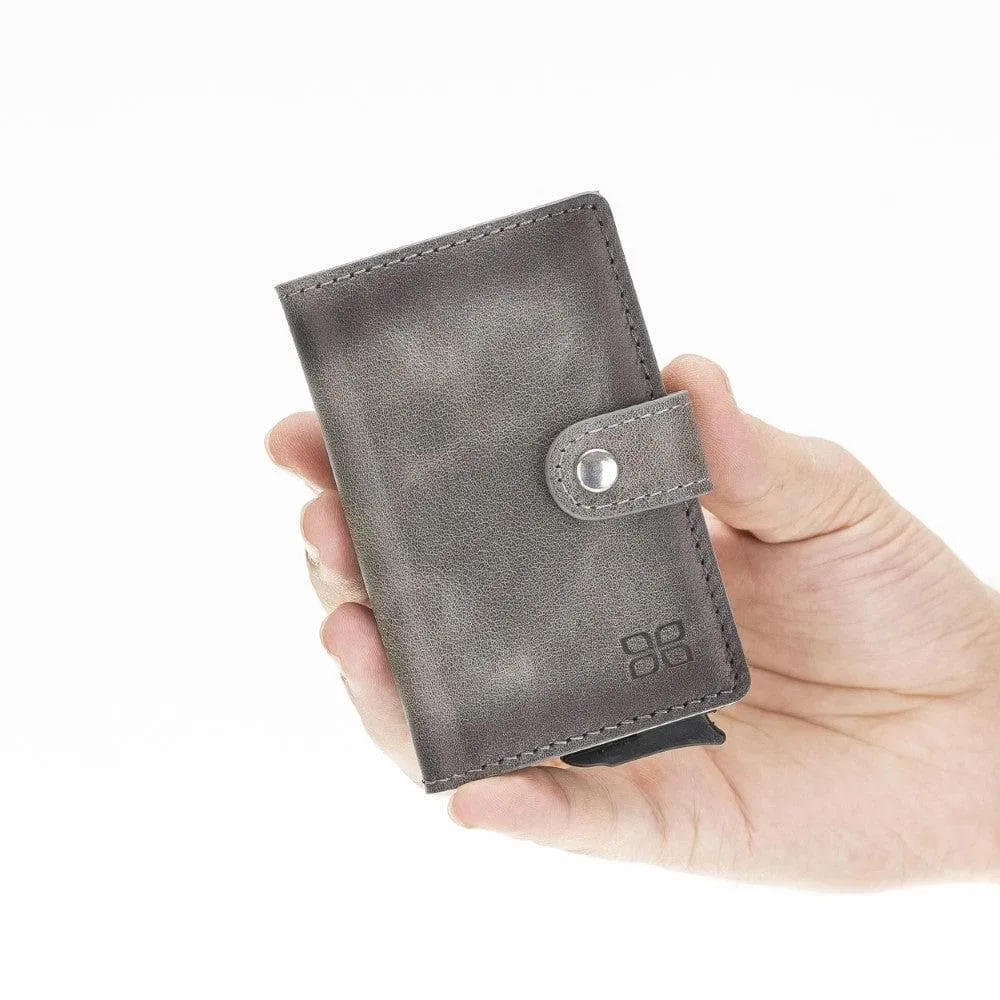 Terry Coin Leather Mechanical Card Holder