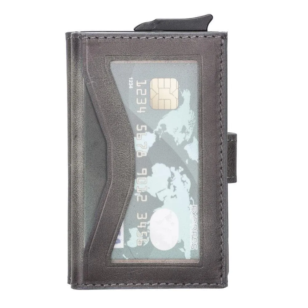 Terry Coin Leather Mechanical Card Holder