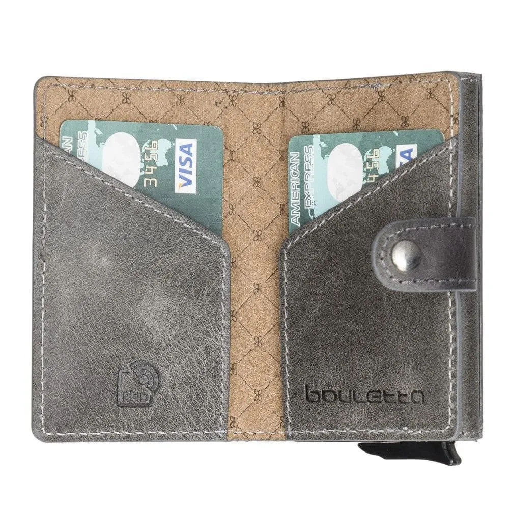 Terry Coin Leather Mechanical Card Holder