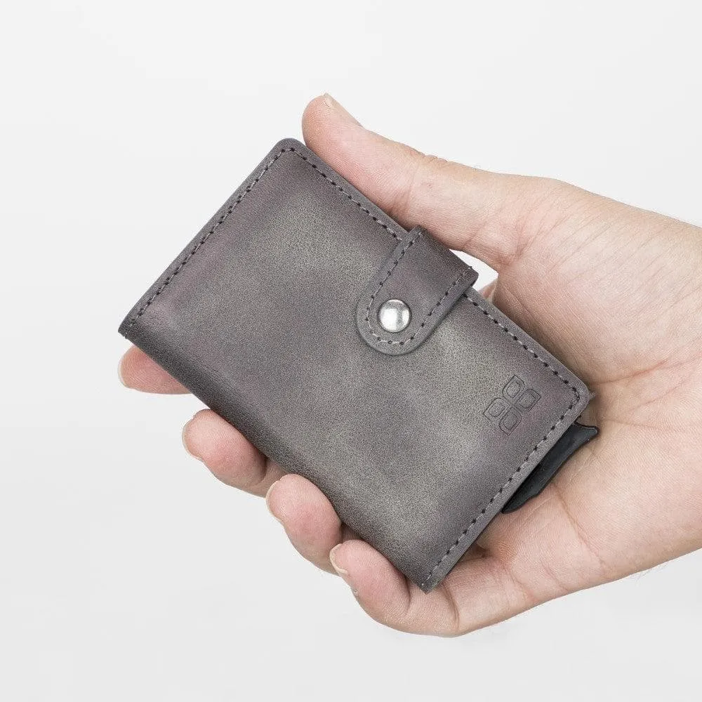 Terry Coin Leather Mechanical Card Holder