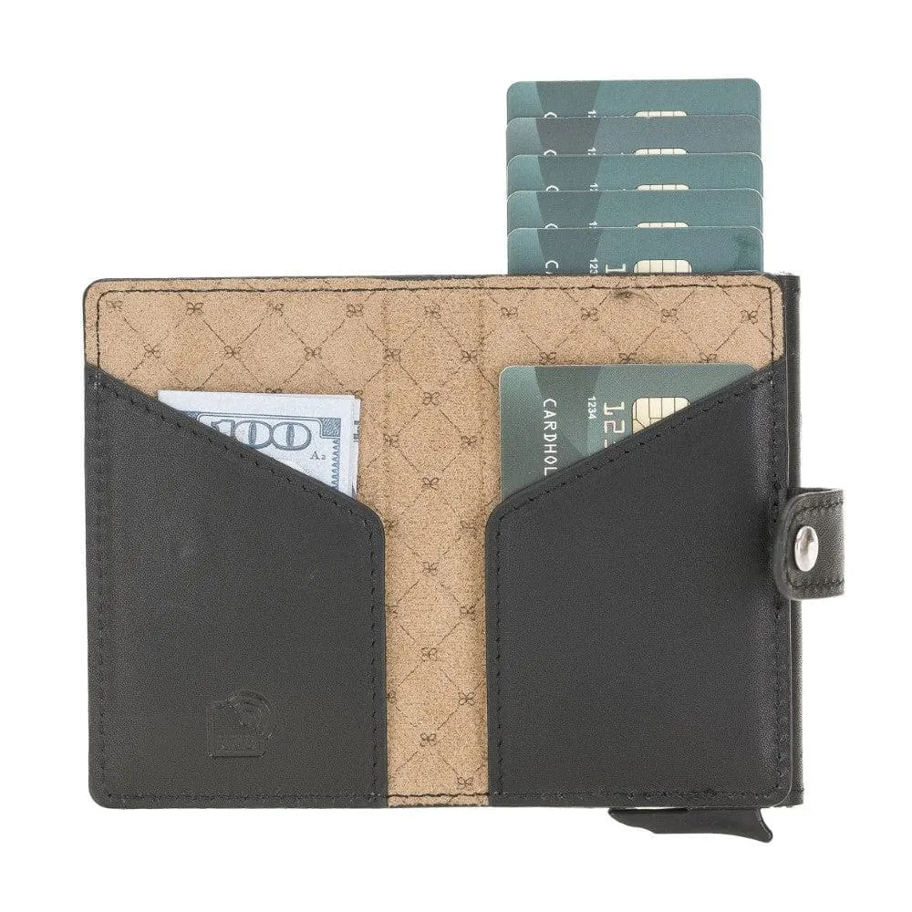 Terry Coin Leather Mechanical Card Holder