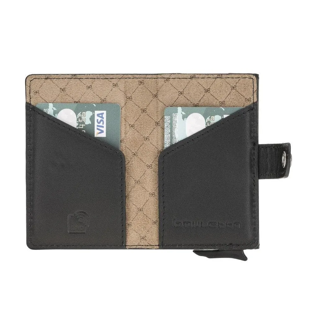 Terry Coin Leather Mechanical Card Holder