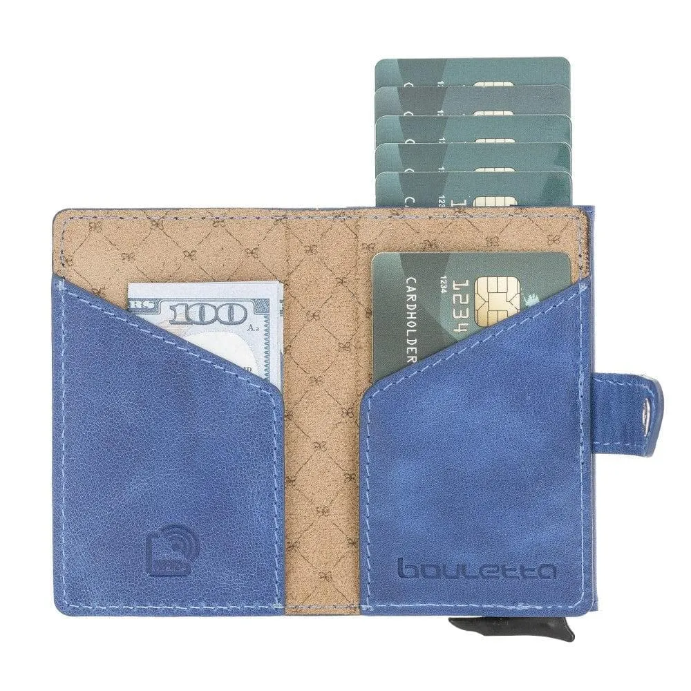 Terry Coin Leather Mechanical Card Holder