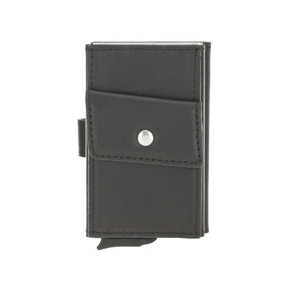 Terry Coin Leather Mechanical Card Holder