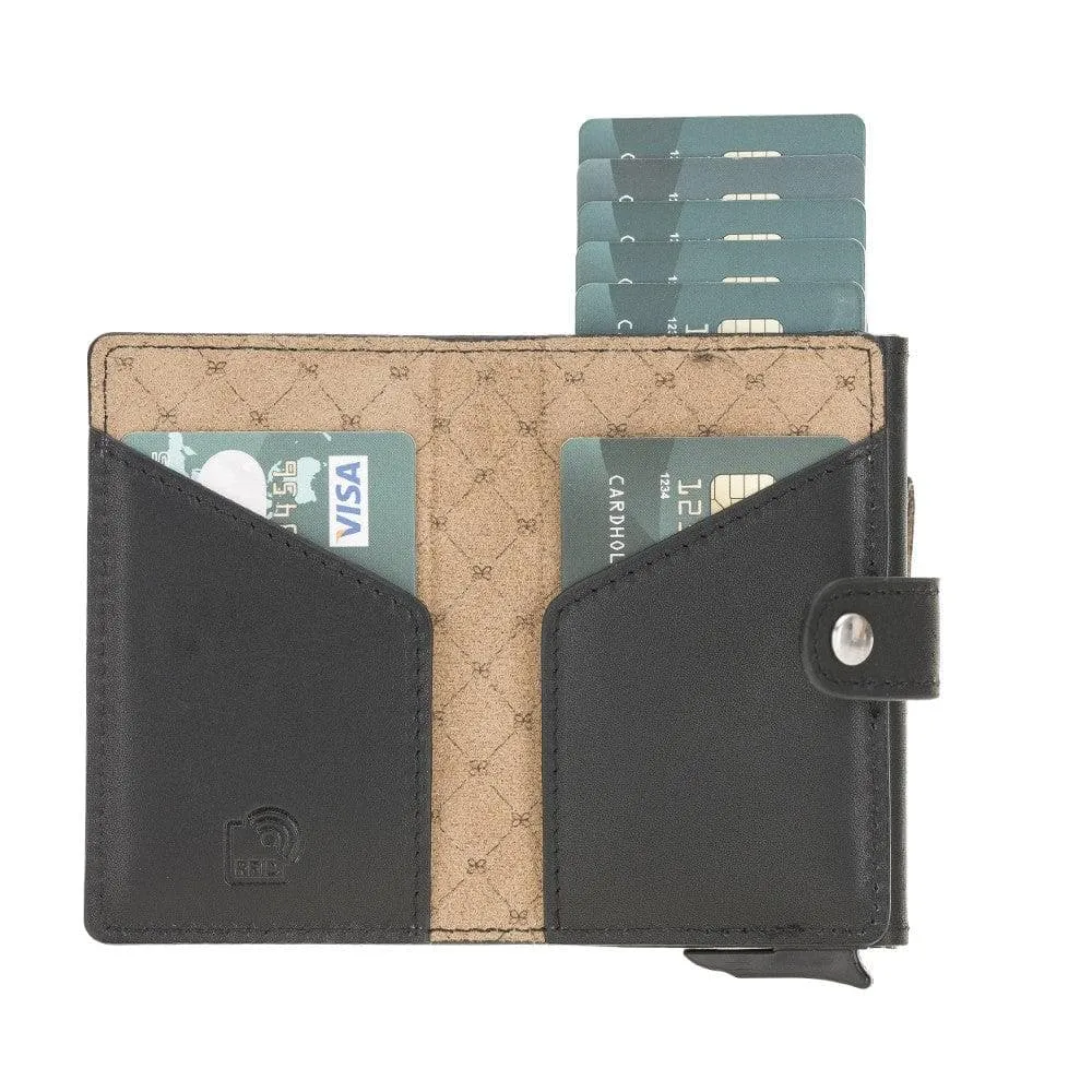 Terry Coin Leather Mechanical Card Holder