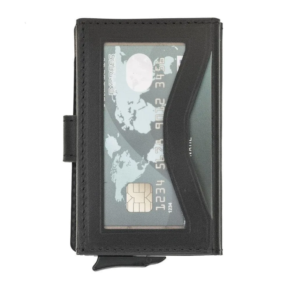 Terry Coin Leather Mechanical Card Holder