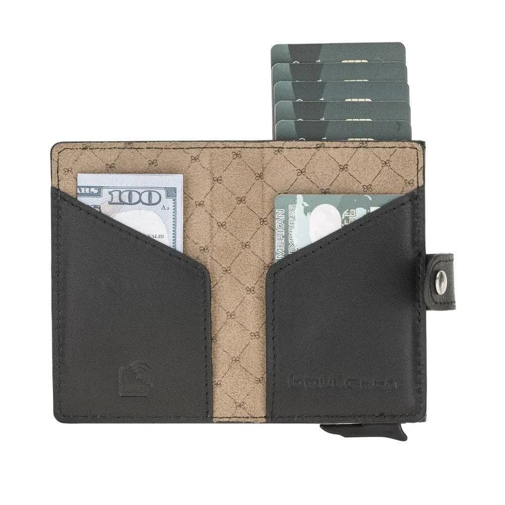 Terry Coin Leather Mechanical Card Holder