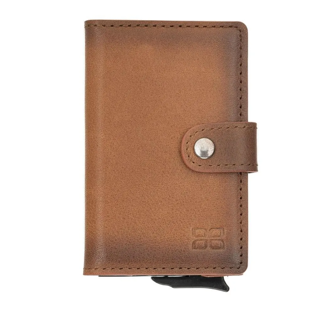 Terry Coin Leather Mechanical Card Holder