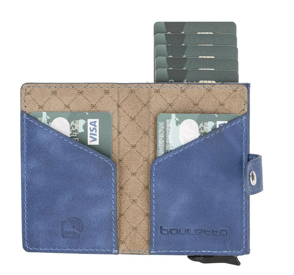 Terry Coin Leather Mechanical Card Holder