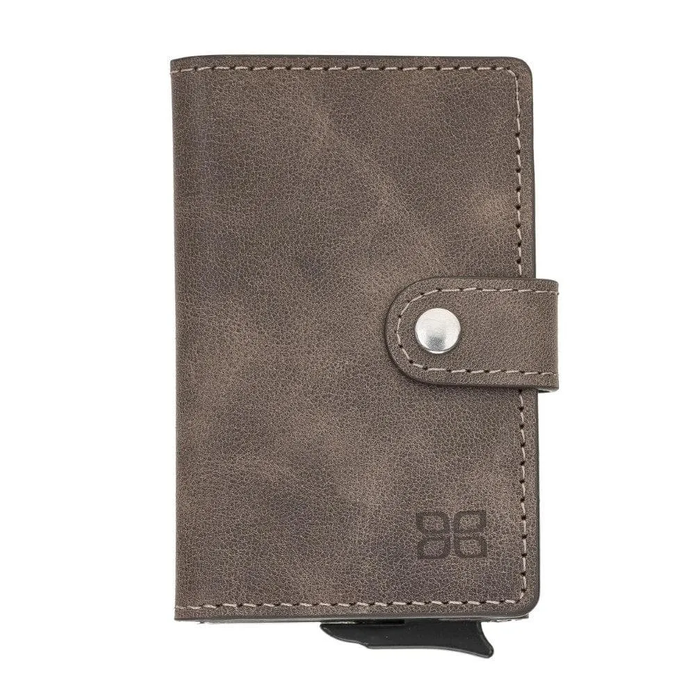 Terry Coin Leather Mechanical Card Holder