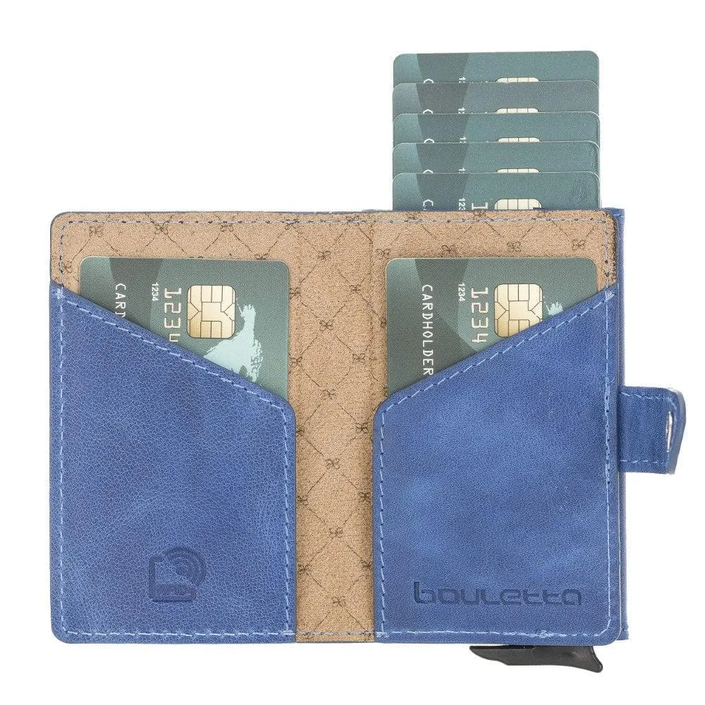 Terry Coin Leather Mechanical Card Holder