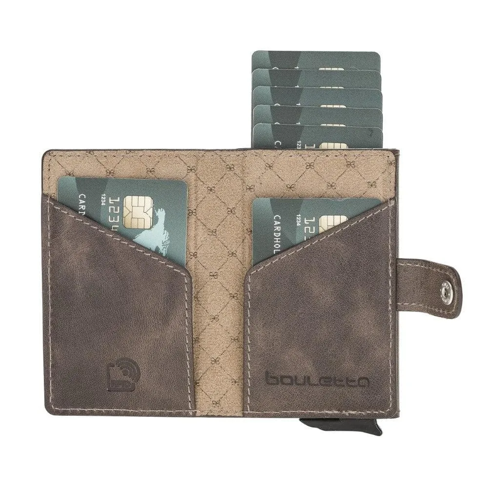 Terry Coin Leather Mechanical Card Holder