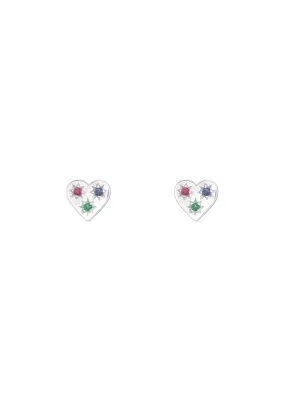 The Luminous Heart Stud Earrings