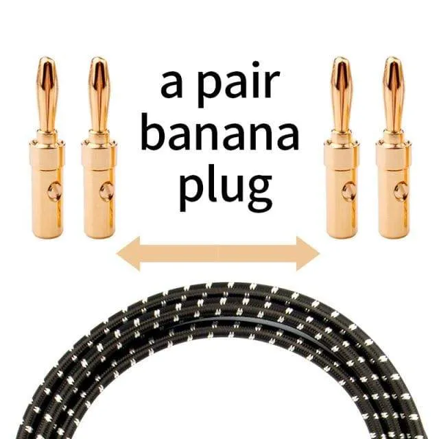 TODN HIFI speaker audio cable High-end stereo Amplifier cable High purity oxygen-free copper banana Gold-plated plug a pair