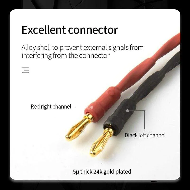 TODN HIFI speaker audio cable High-end stereo Amplifier cable High purity oxygen-free copper banana Gold-plated plug a pair