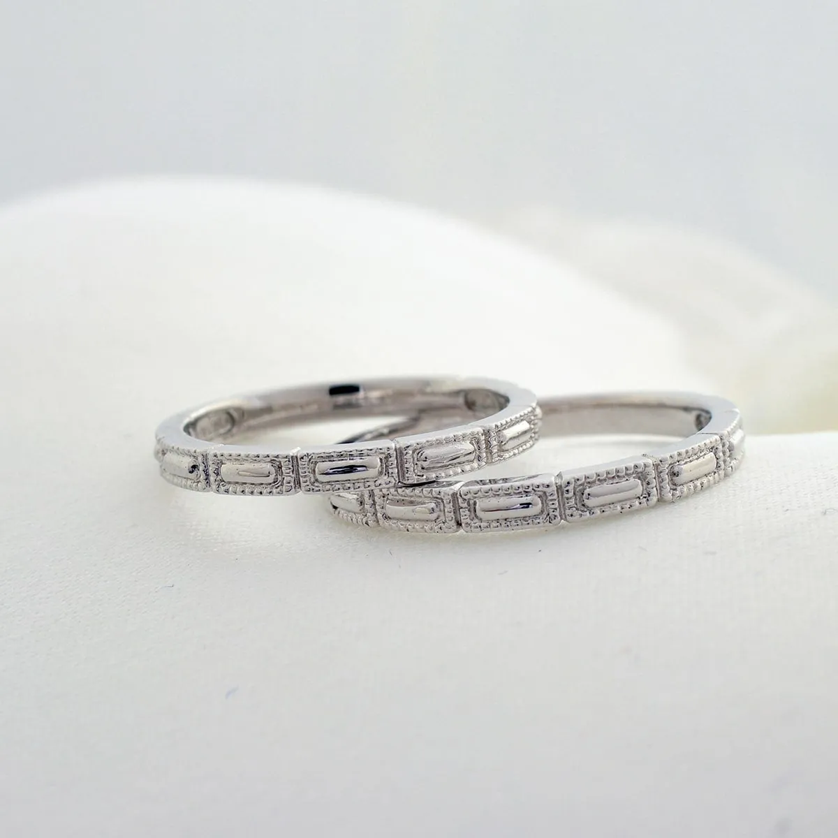 Unique Couple Wedding Ring Set - WM65