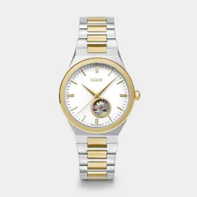 Vigoureux Automatic Watch, White, Bicolour