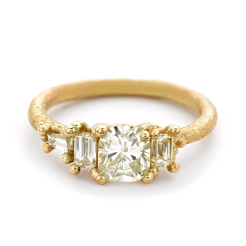 Yellow Diamond Luminous Cluster Ring