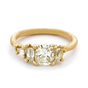 Yellow Diamond Luminous Cluster Ring