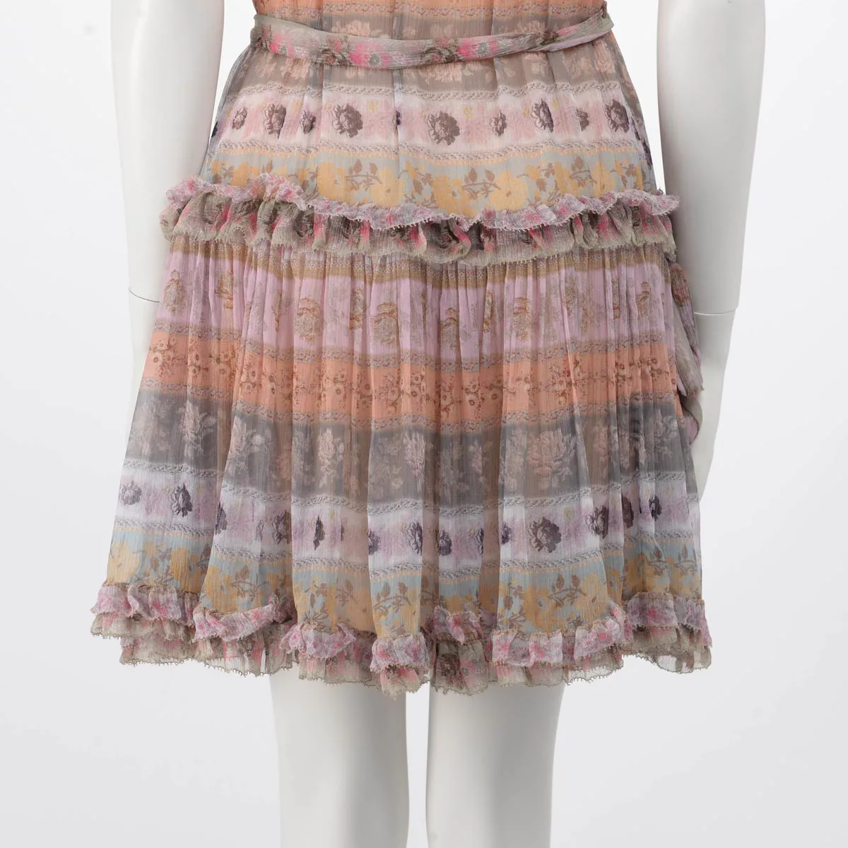 Zimmermann Multi-Colour Luminous Ribbon Swing Mini Dress 0