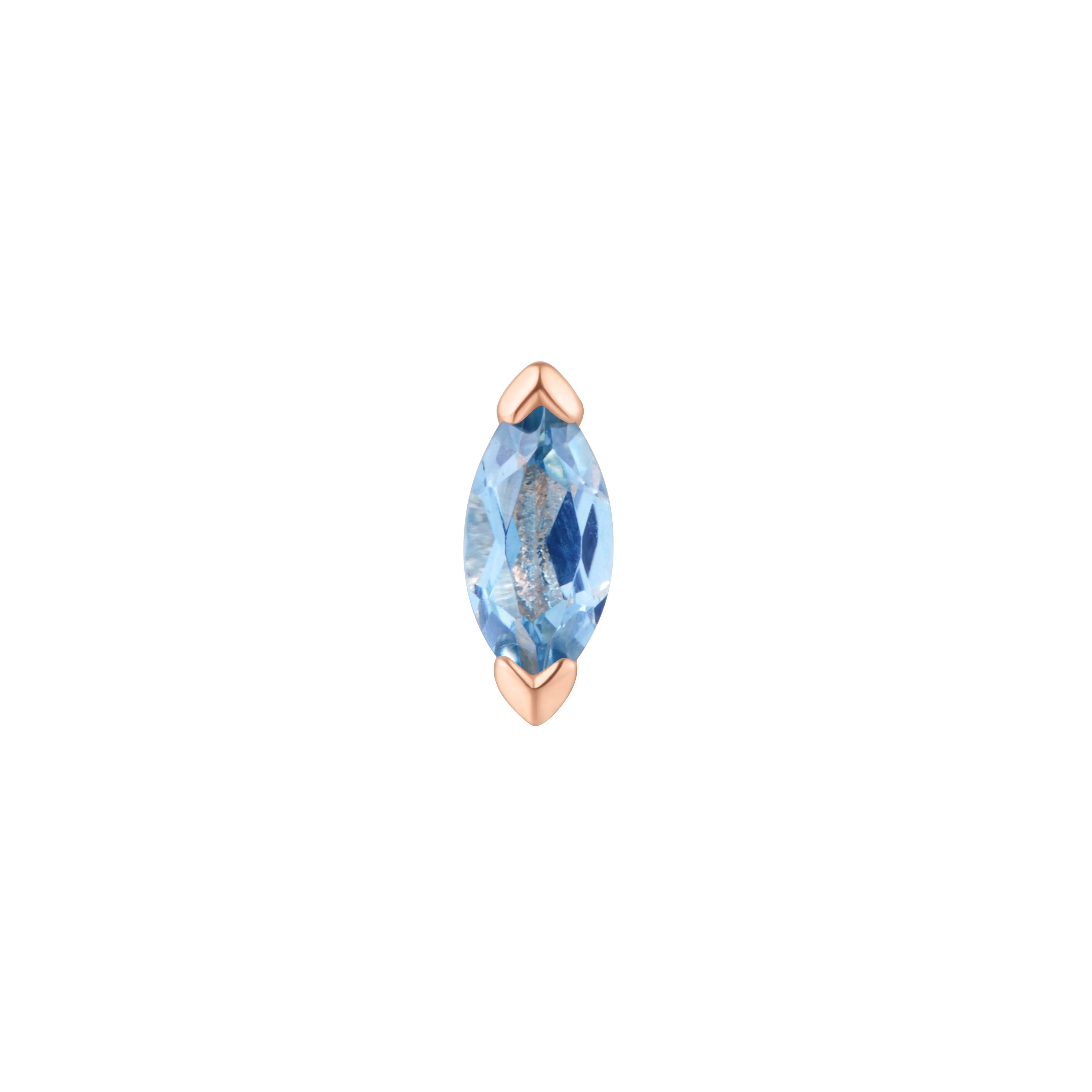 Zuri - London Blue Topaz - Threadless End